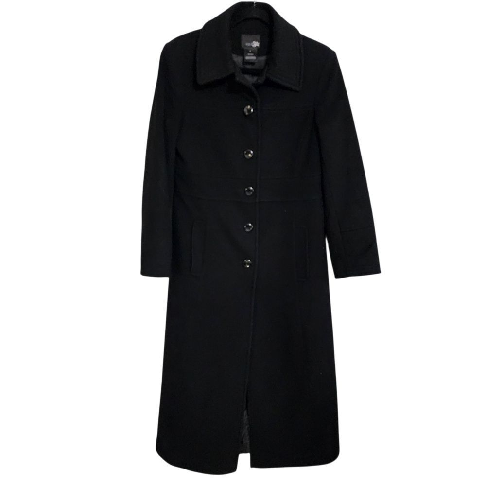East 5th Pea Coat 8 Black Wool Blend Long Corpcore Dressy